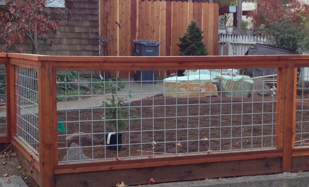 Redwood, Welded Wire, and Hog Wire Fences Details Landscape Art