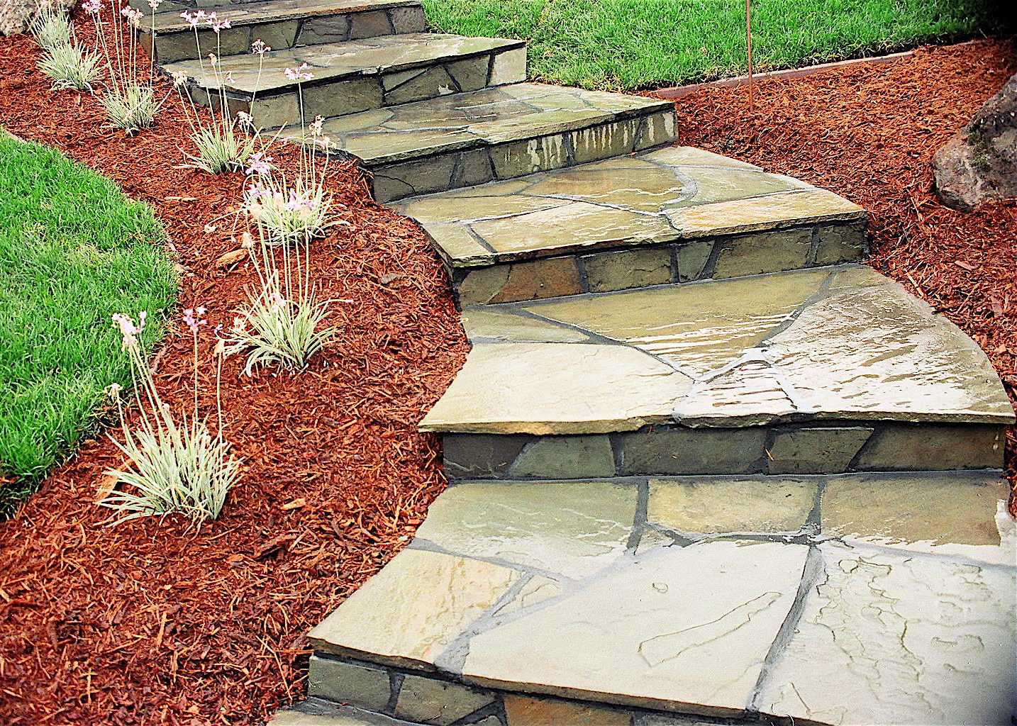 Steps made with Connecticut Bluestone